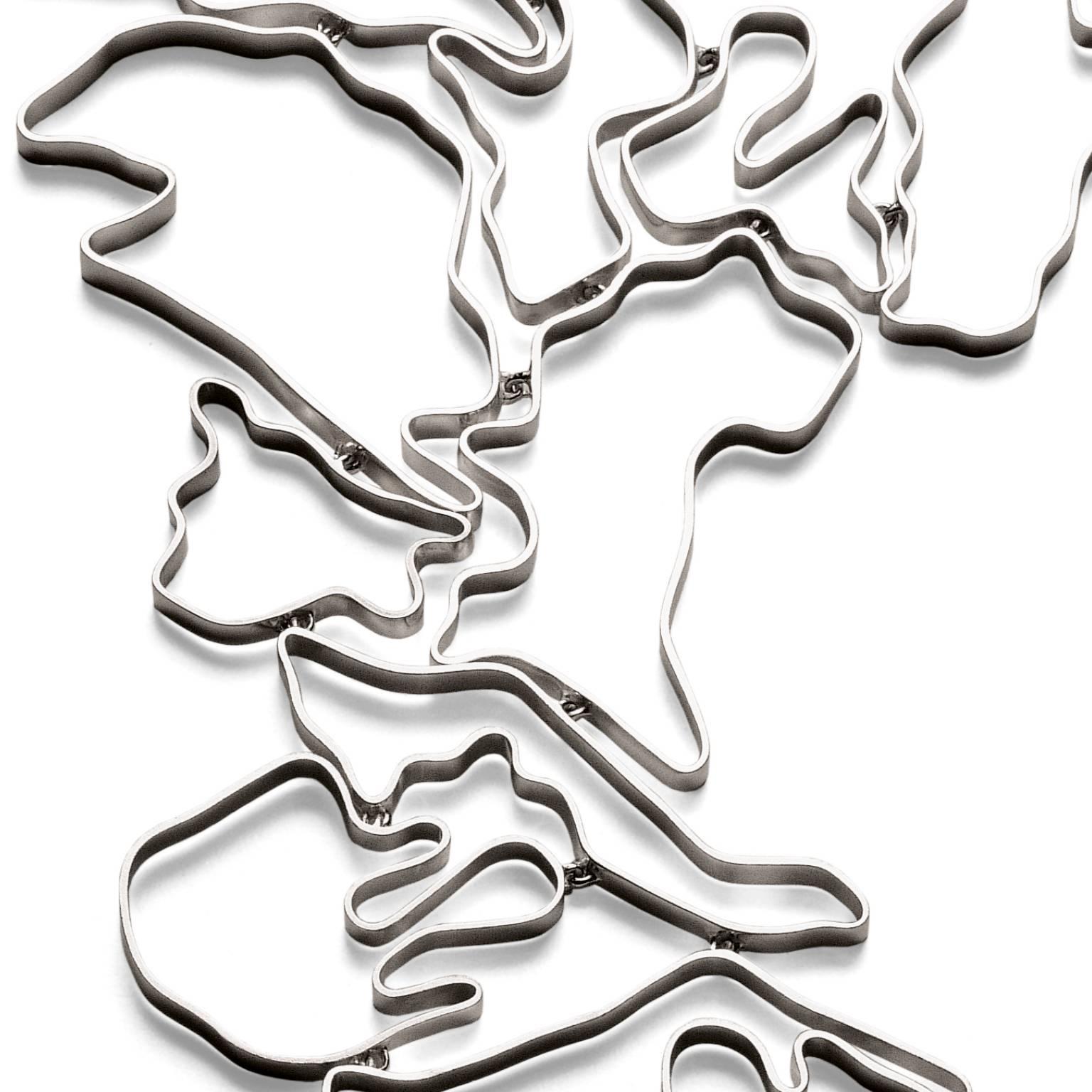 Contemporaneo Nathalie Jean Collana contemporanea in argento sterling in edizione limitata A. Silver in vendita