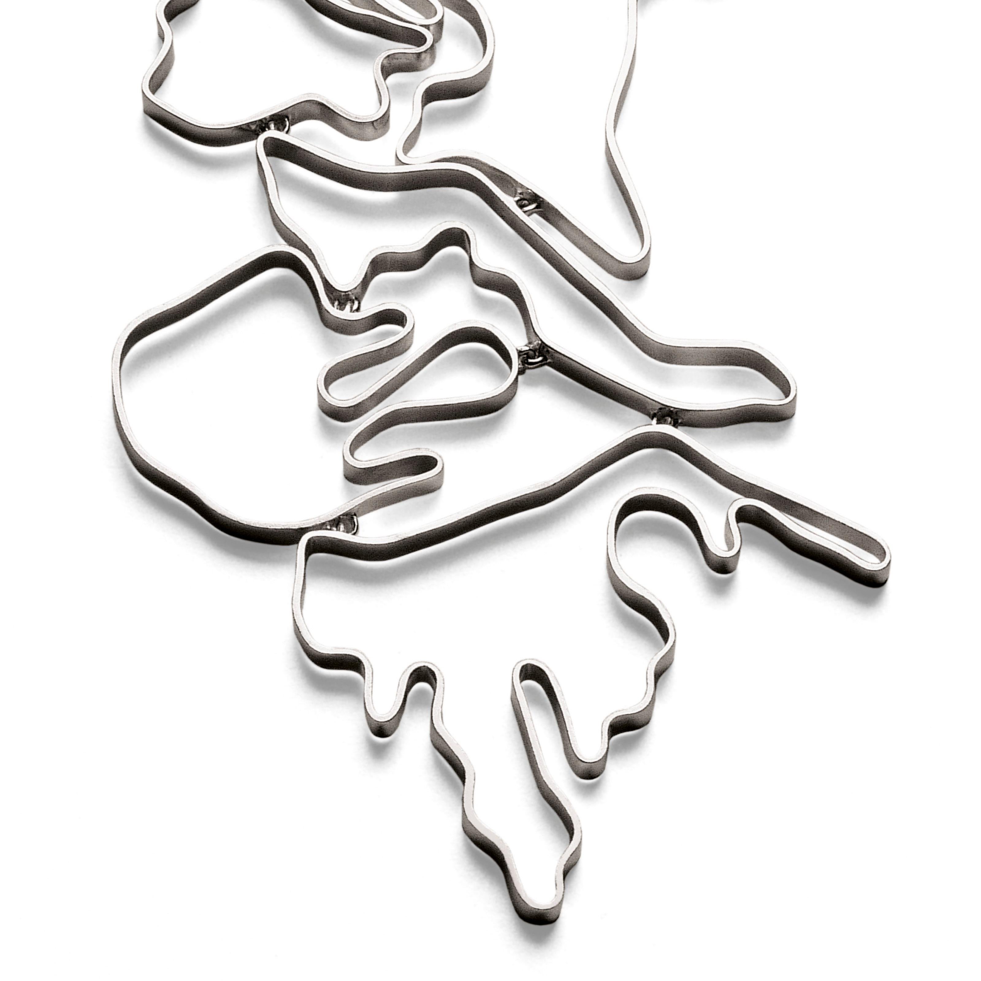 Nathalie Jean Collana contemporanea in argento sterling in edizione limitata A. Silver in vendita 1