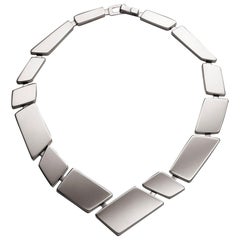 Nathalie Jean Contemporary Sterling Silver Limited Edition Link Necklace (collier à maillons en argent)