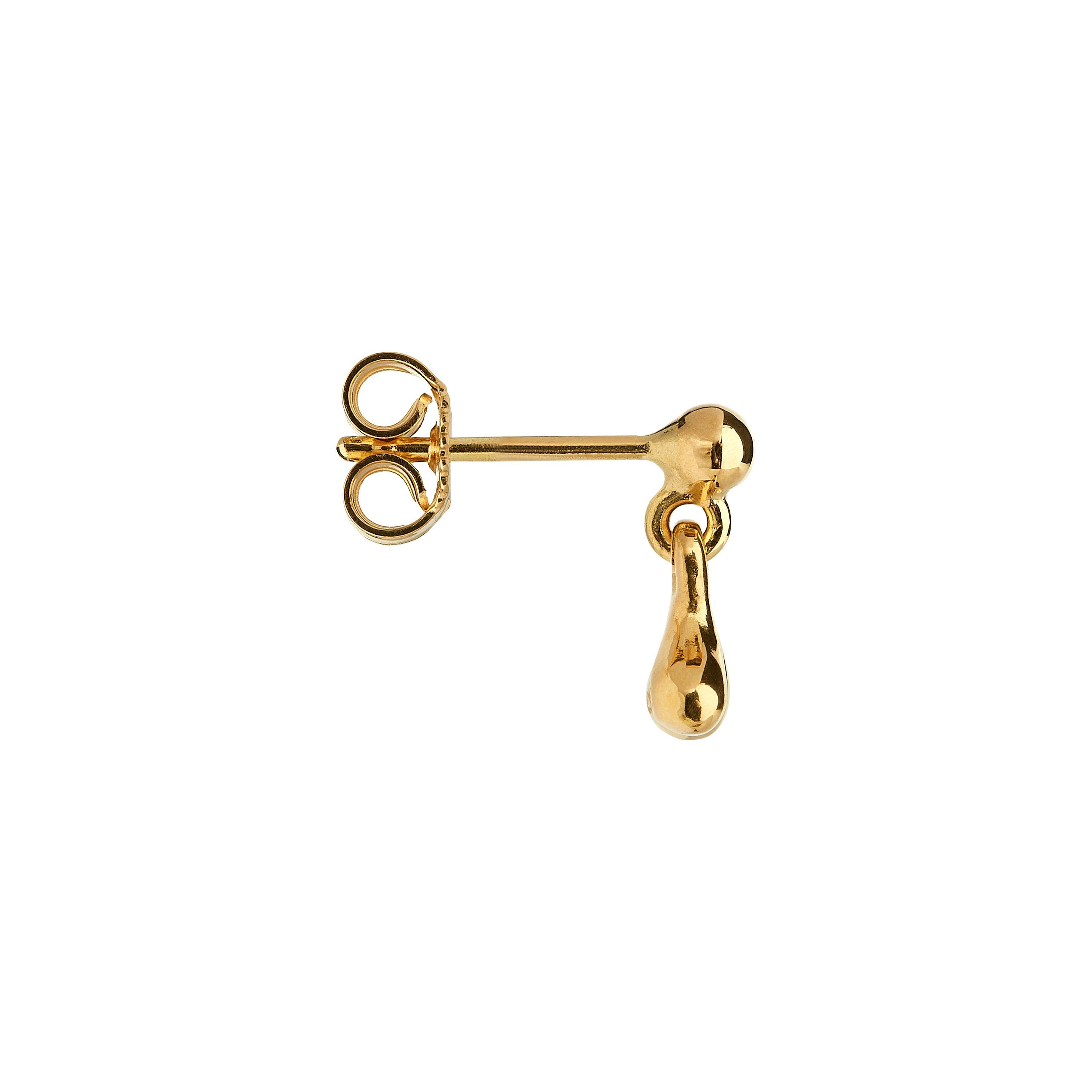 Nathalie Jean Contemporary Natural Style Yellow Gold Drop Dangle Earrings In New Condition For Sale In Milan, Lombardia