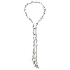 Nathalie Jean Tourmaline Sterling Silver Limited Edition Drop Link Necklace