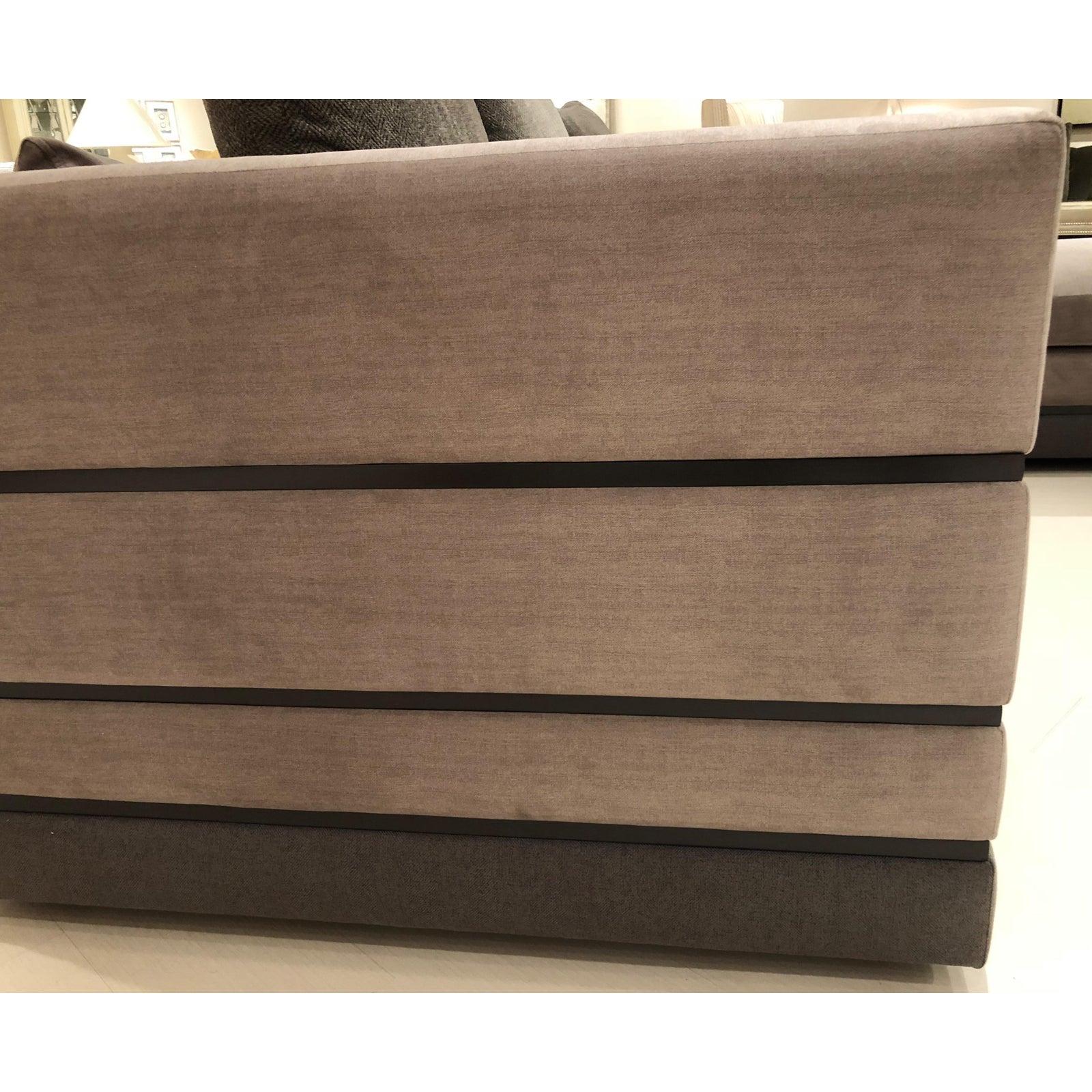 Nathan Anthony Modern Evok Sofa and Evok Bumper Ottoman In New Condition For Sale In Atlanta, GA