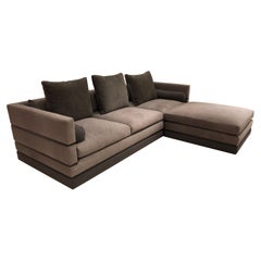 Nathan Anthony Modern Evok Sofa and Evok Bumper Ottoman