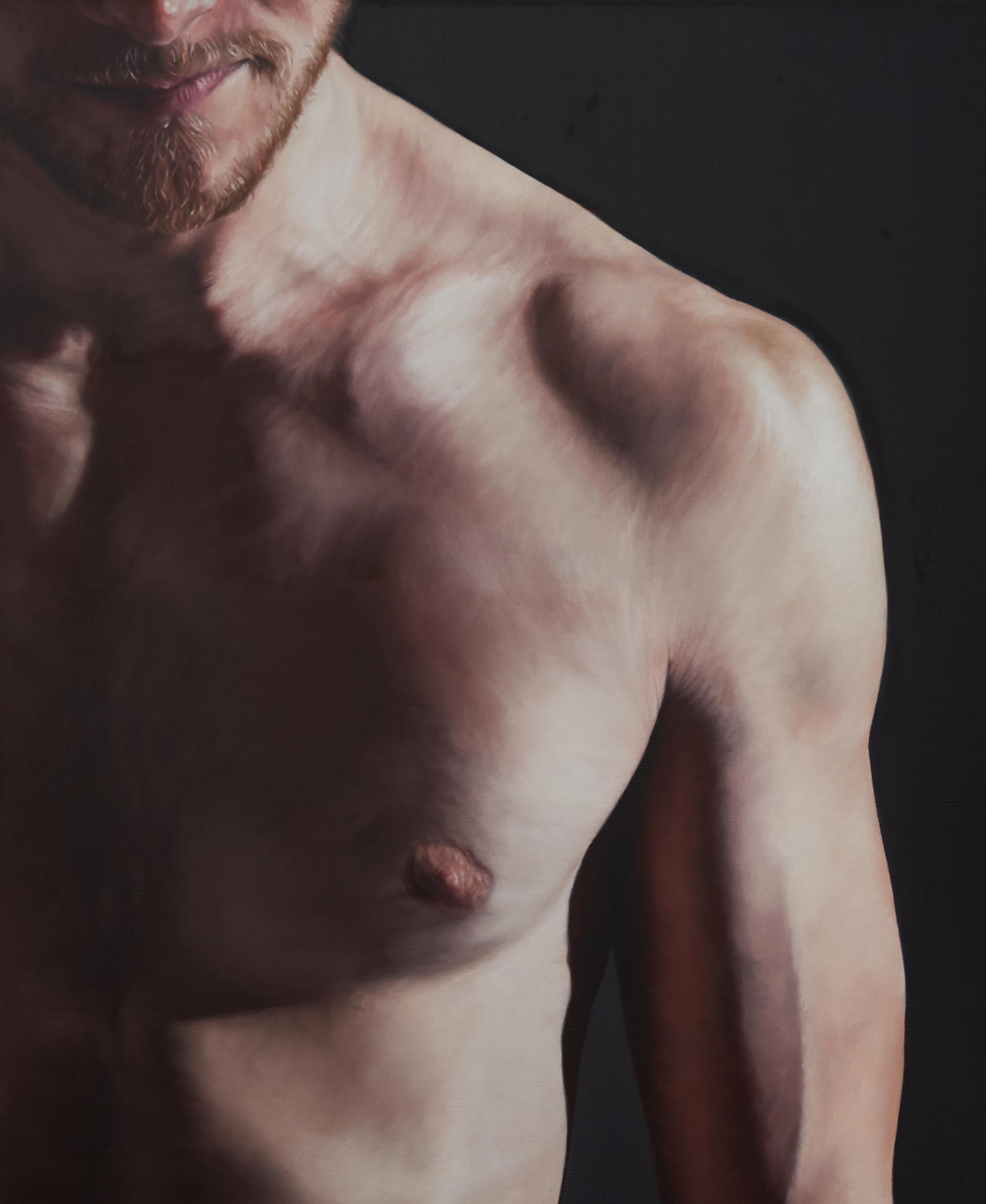 Here - Nude Figure Painting, Original Oil on Linen For Sale 2