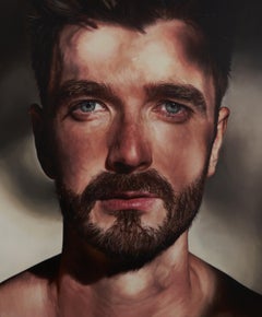 I Love You the First Time, Large Scale Portrait, Bearded Man in Dappled Light