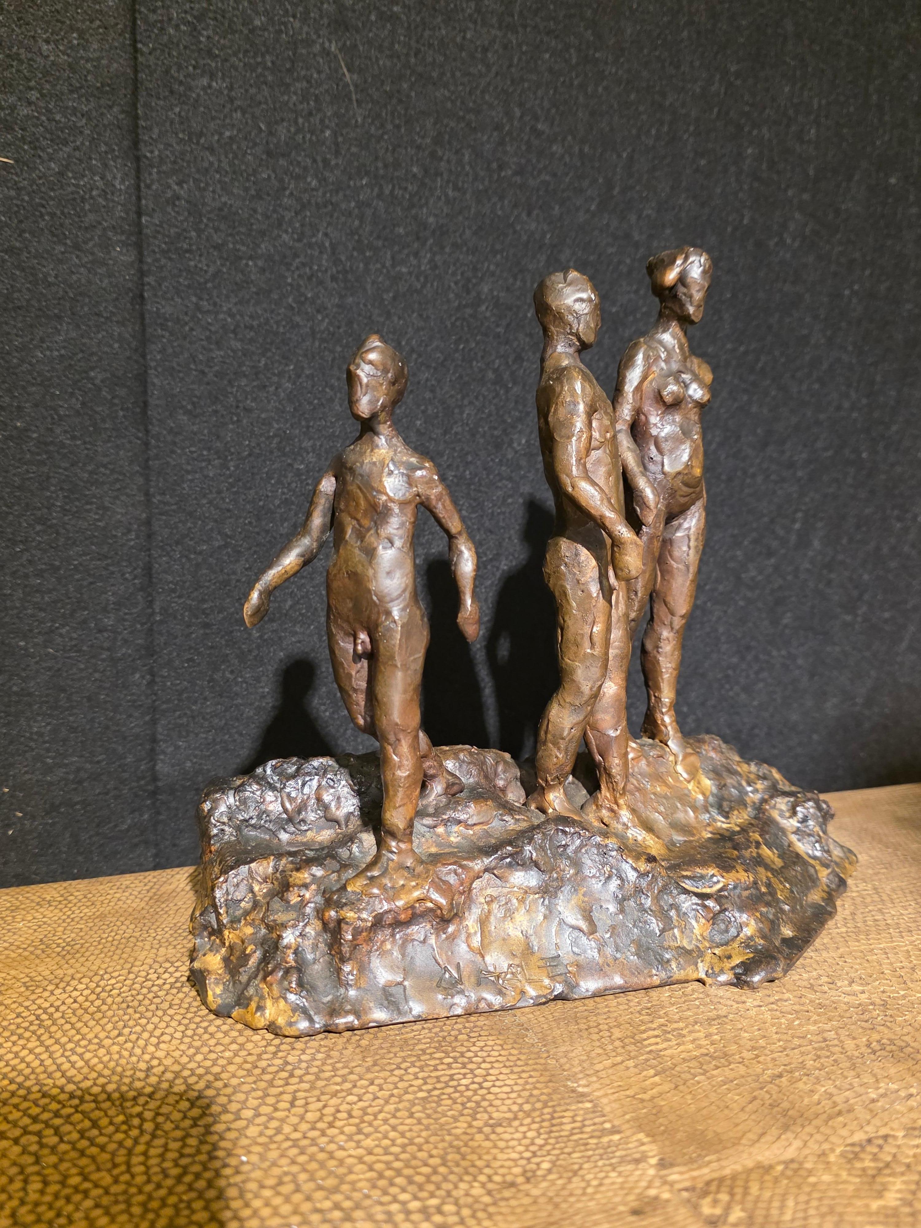 Hand-Crafted Nathan Cabot Hale Bronze Sculpture 1960s For Sale