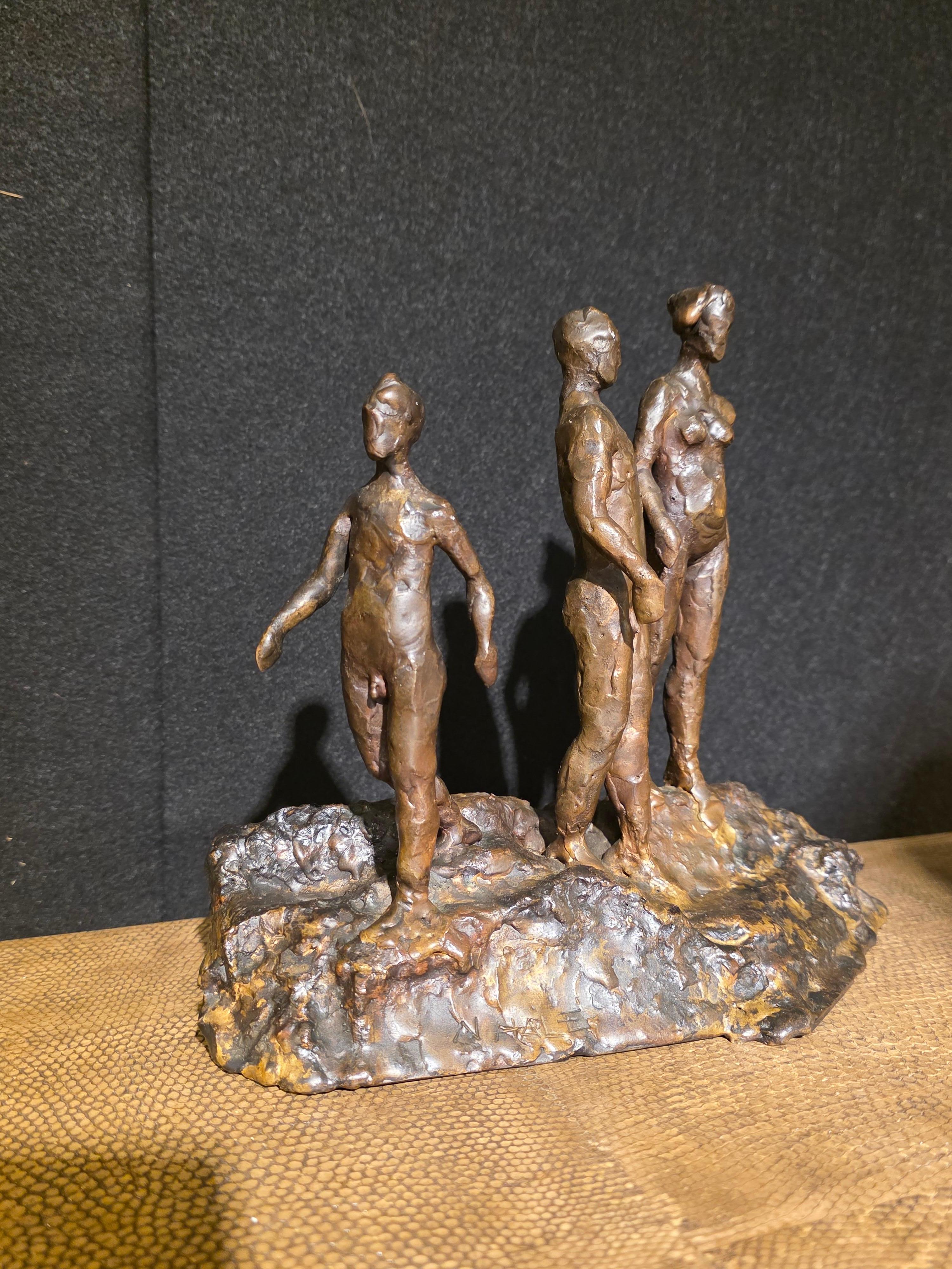 Nathan Cabot Hale Bronze Sculpture 1960s In Excellent Condition For Sale In Hudson, NY
