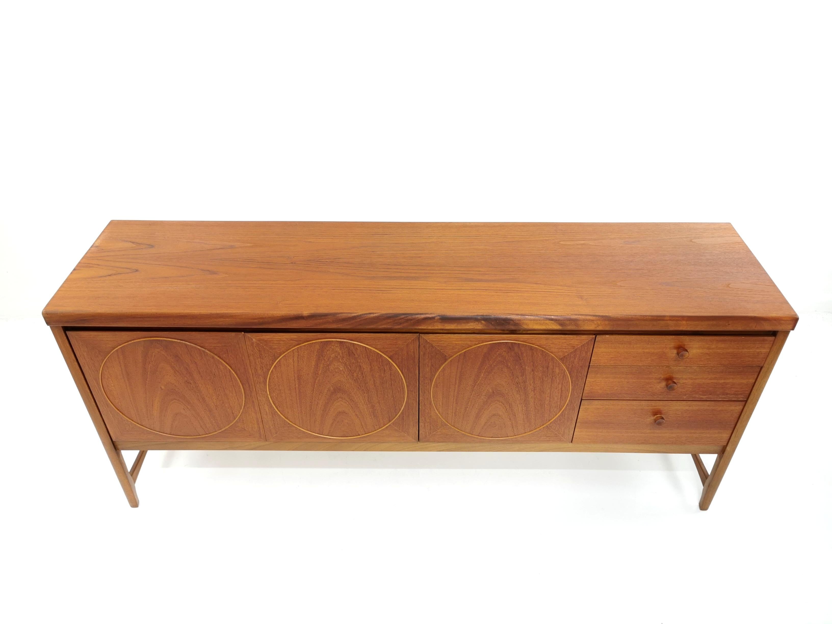 Mid-Century Modern Nathan Circles Teak Midcentury Sideboard 1960s Vintage