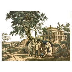Nathan Currier Lithograph "October Afternoon" American Country Life Series C1855