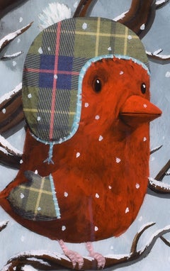 "Cardinal Patterned" (2022) by Nathan Durfee, Mixed Media painting