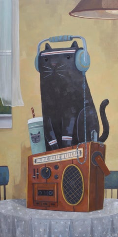 "Conseguir el ojo del tigre" (2022) por Nathan Durfee,  Óleo original