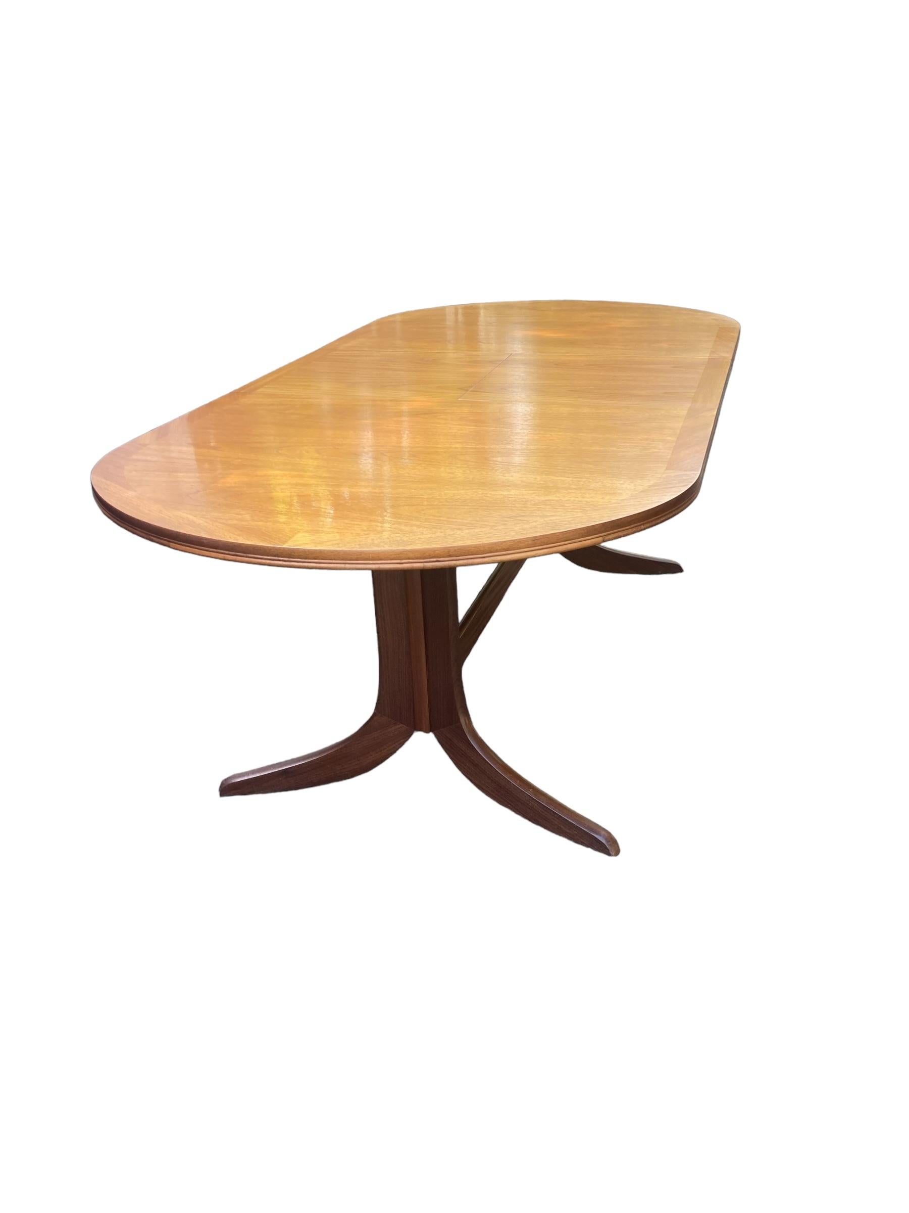 Nathan Extendable Teak Mid Century Dining Table For Sale 4