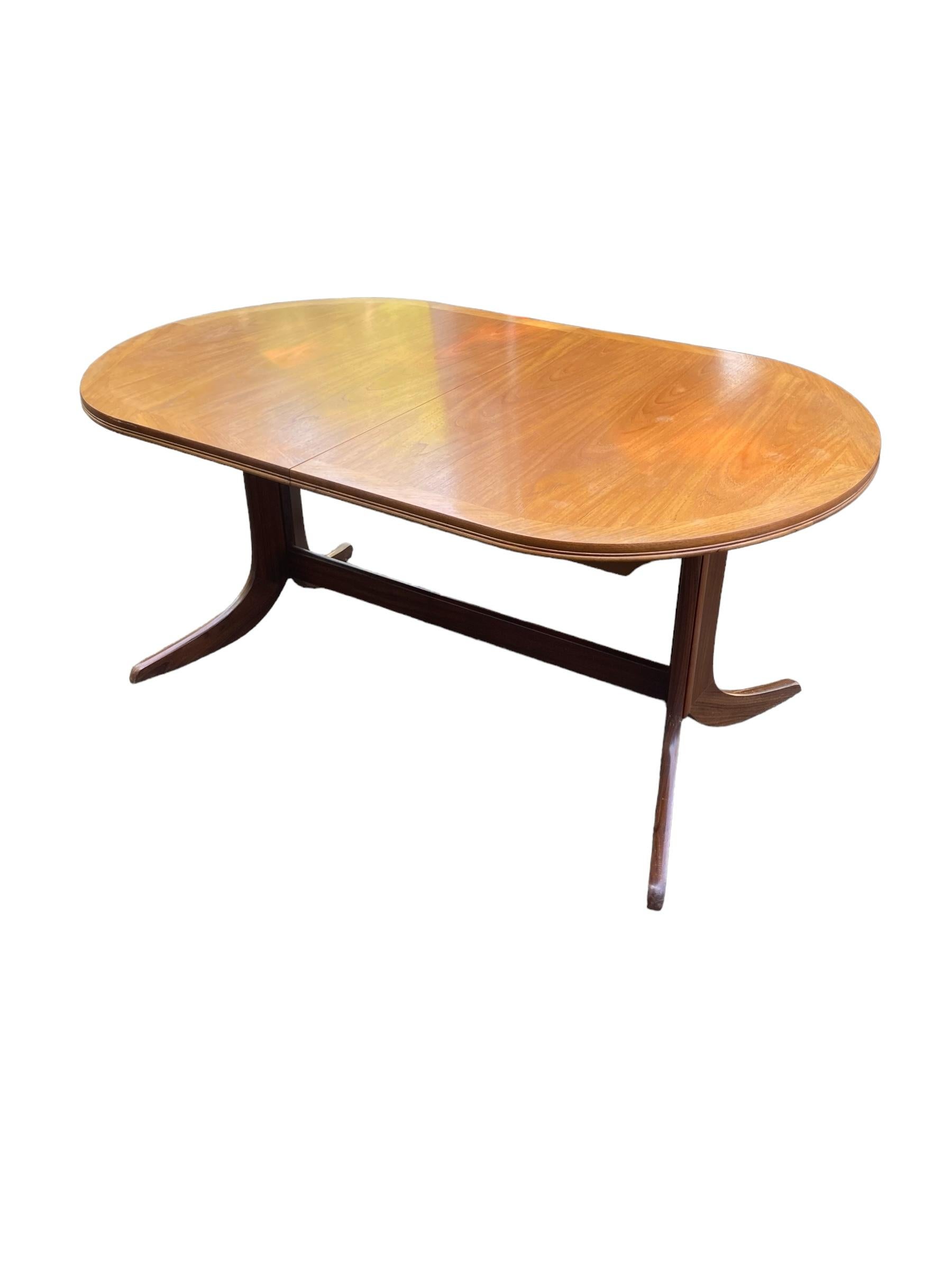 Mid-Century Modern Nathan Extendable Teak Mid Century Dining Table