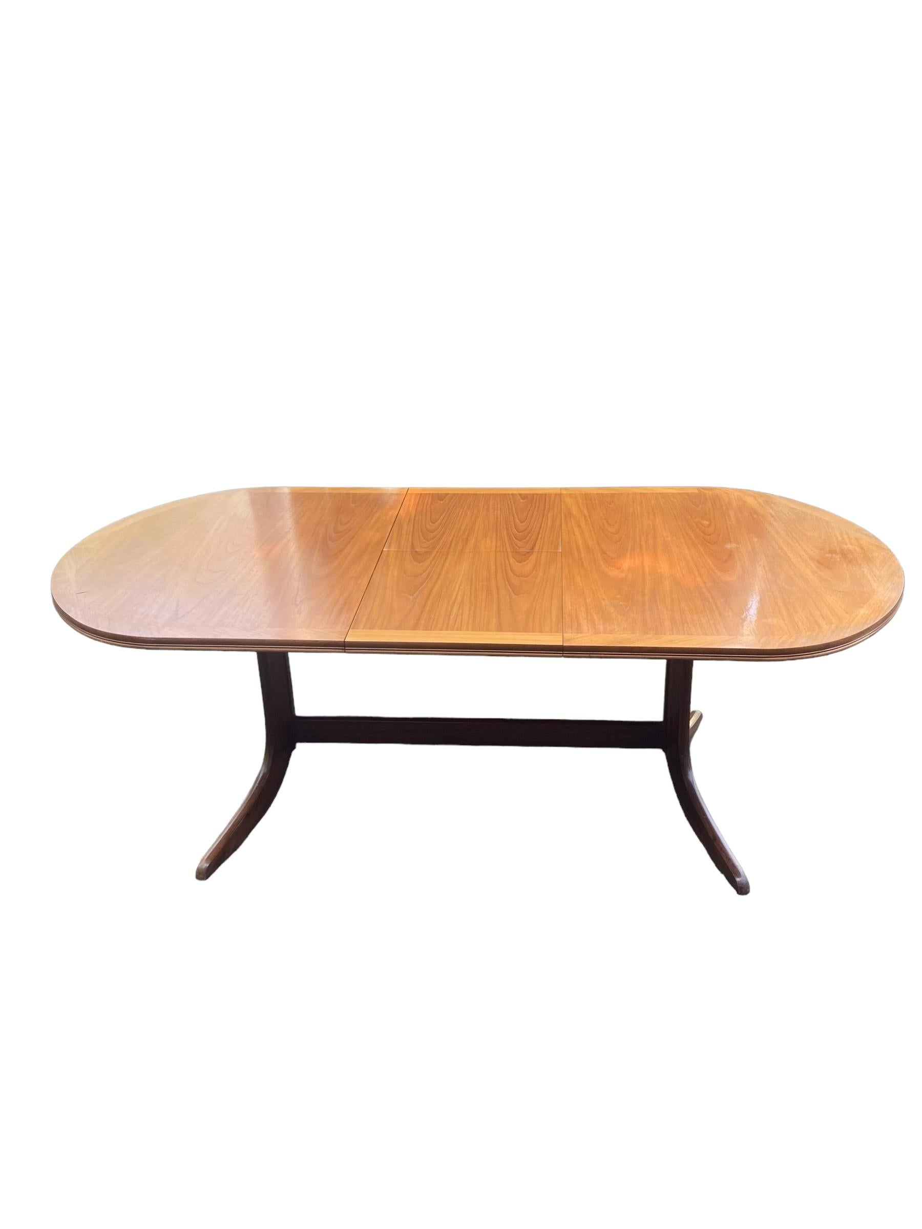20th Century Nathan Extendable Teak Mid Century Dining Table For Sale