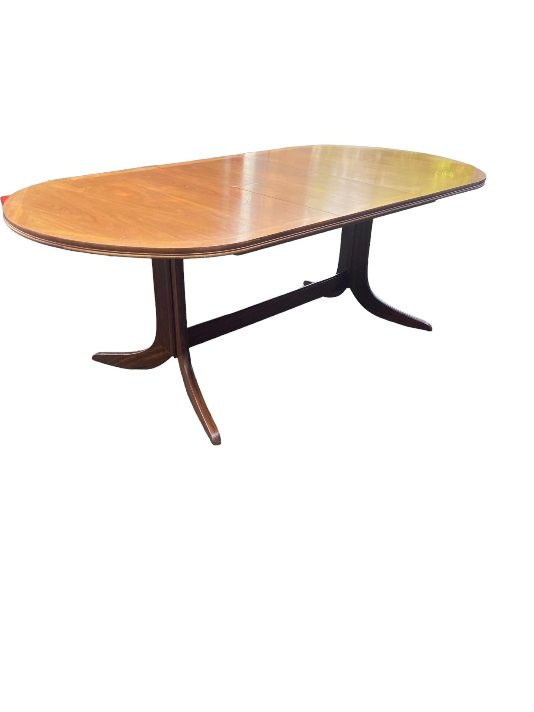 Nathan Extendable Teak Mid Century Dining Table For Sale 1