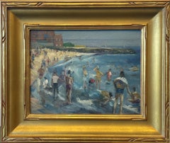 "Brighton Beach" Nathan Hoffman, New York, Sunny Day Landscape Impressionism