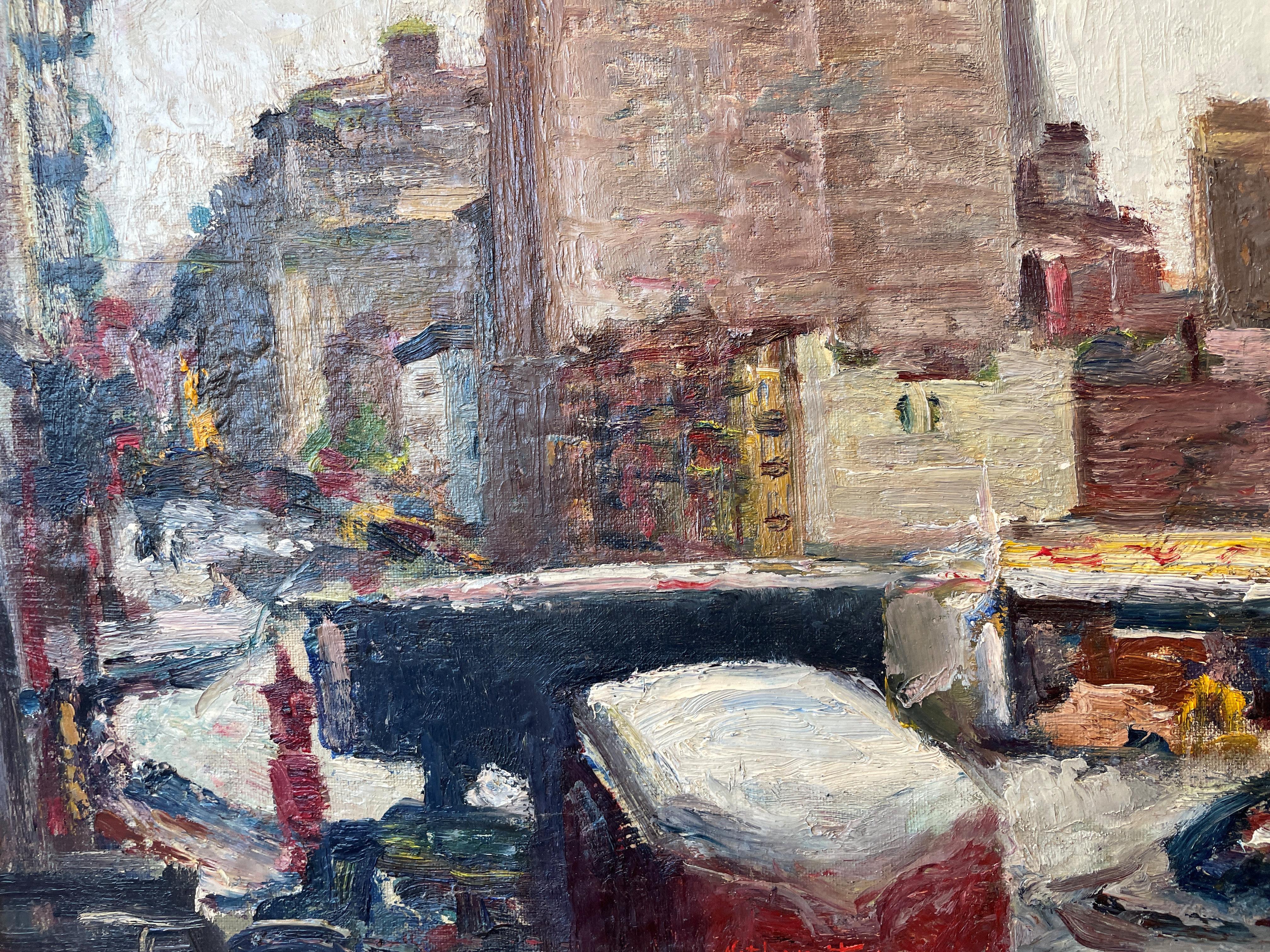 „Manhattan from the Rooftops“ Nathan Hoffman, impressionistische Stadtlandschaft im Angebot 3