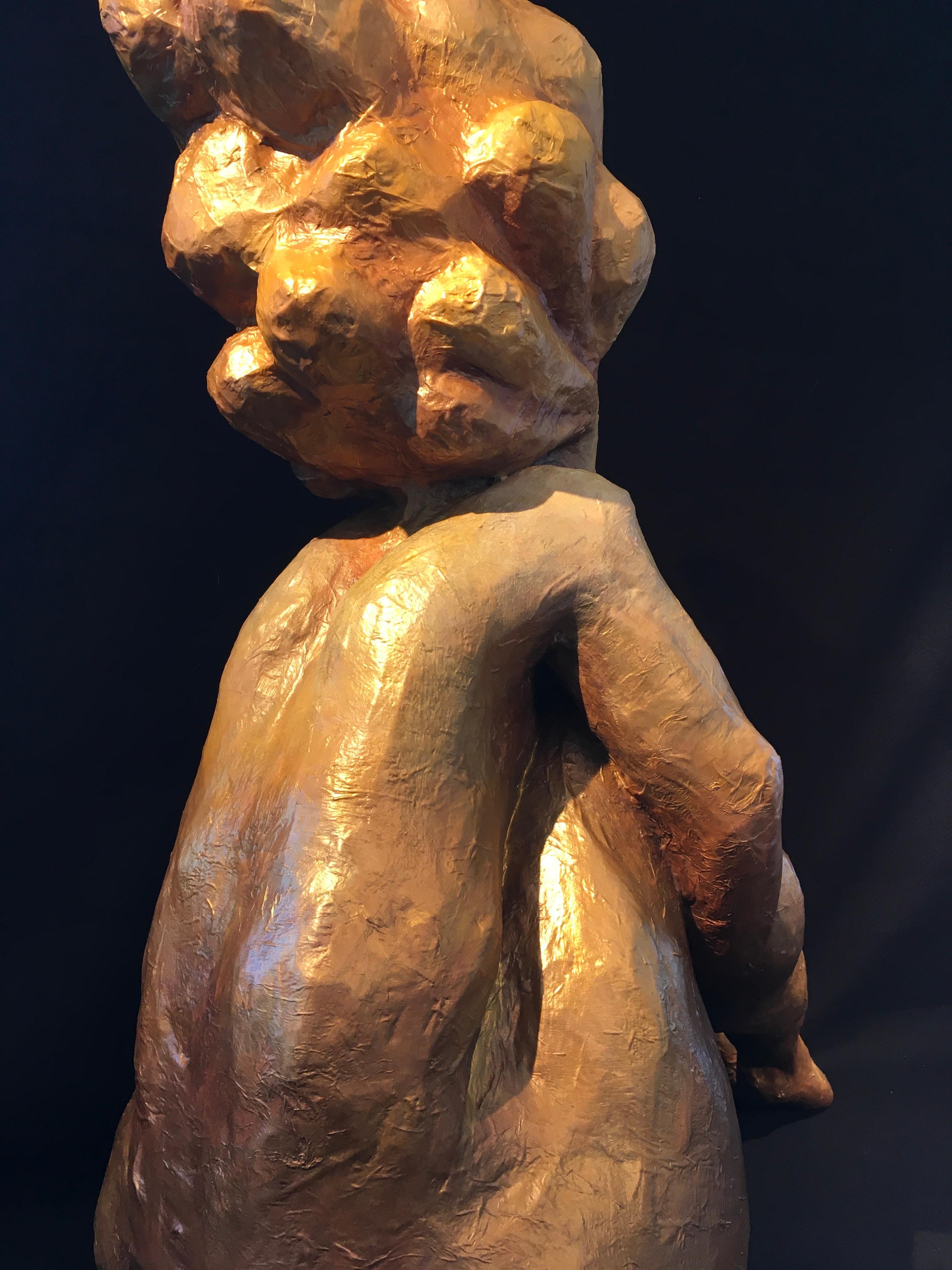 'To Contemplate',  by Nathan Lee, Mixed Media Figurative Sculpture, 2023 For Sale 11