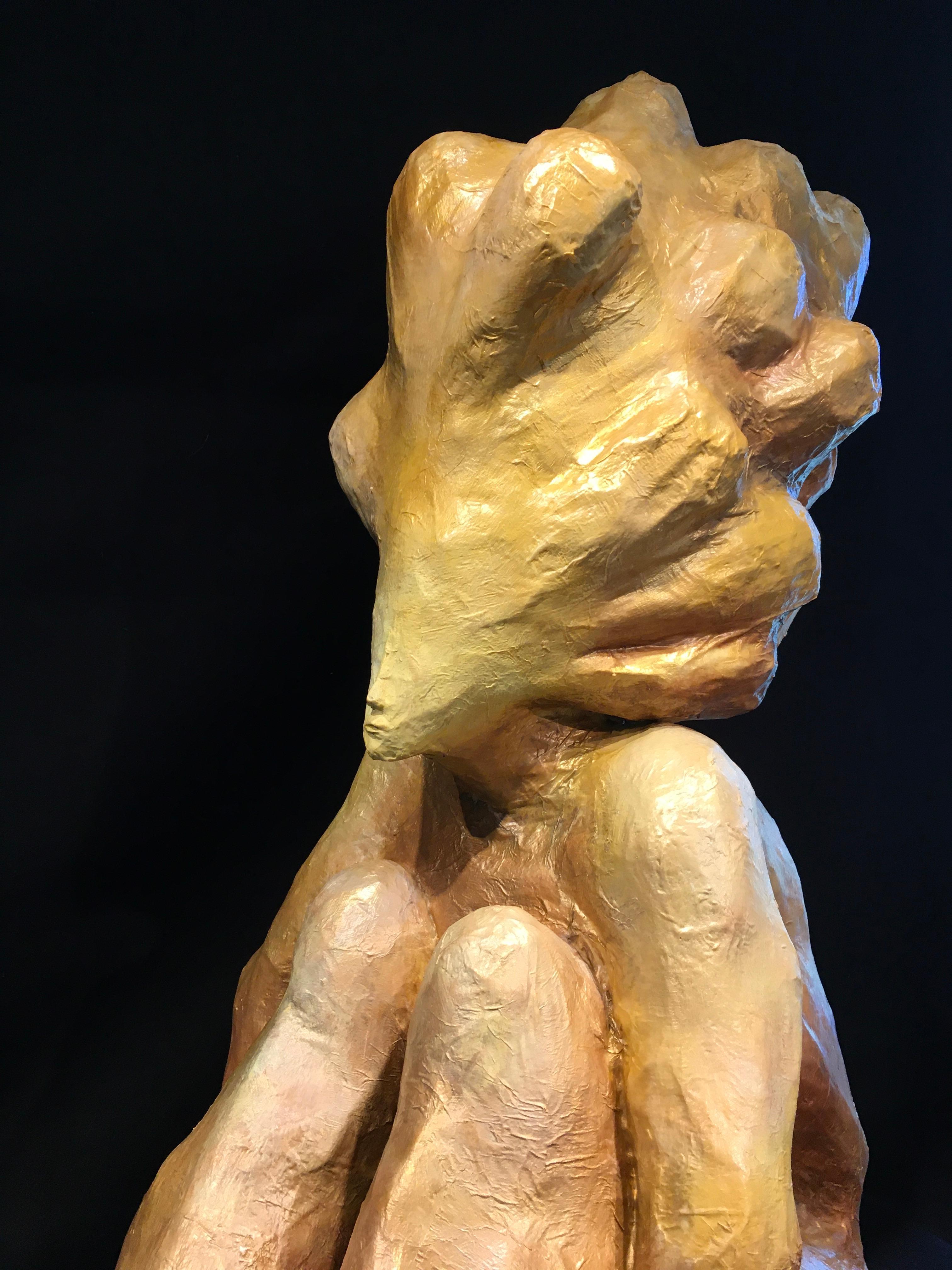 'To Contemplate',  by Nathan Lee, Mixed Media Figurative Sculpture, 2023 For Sale 4