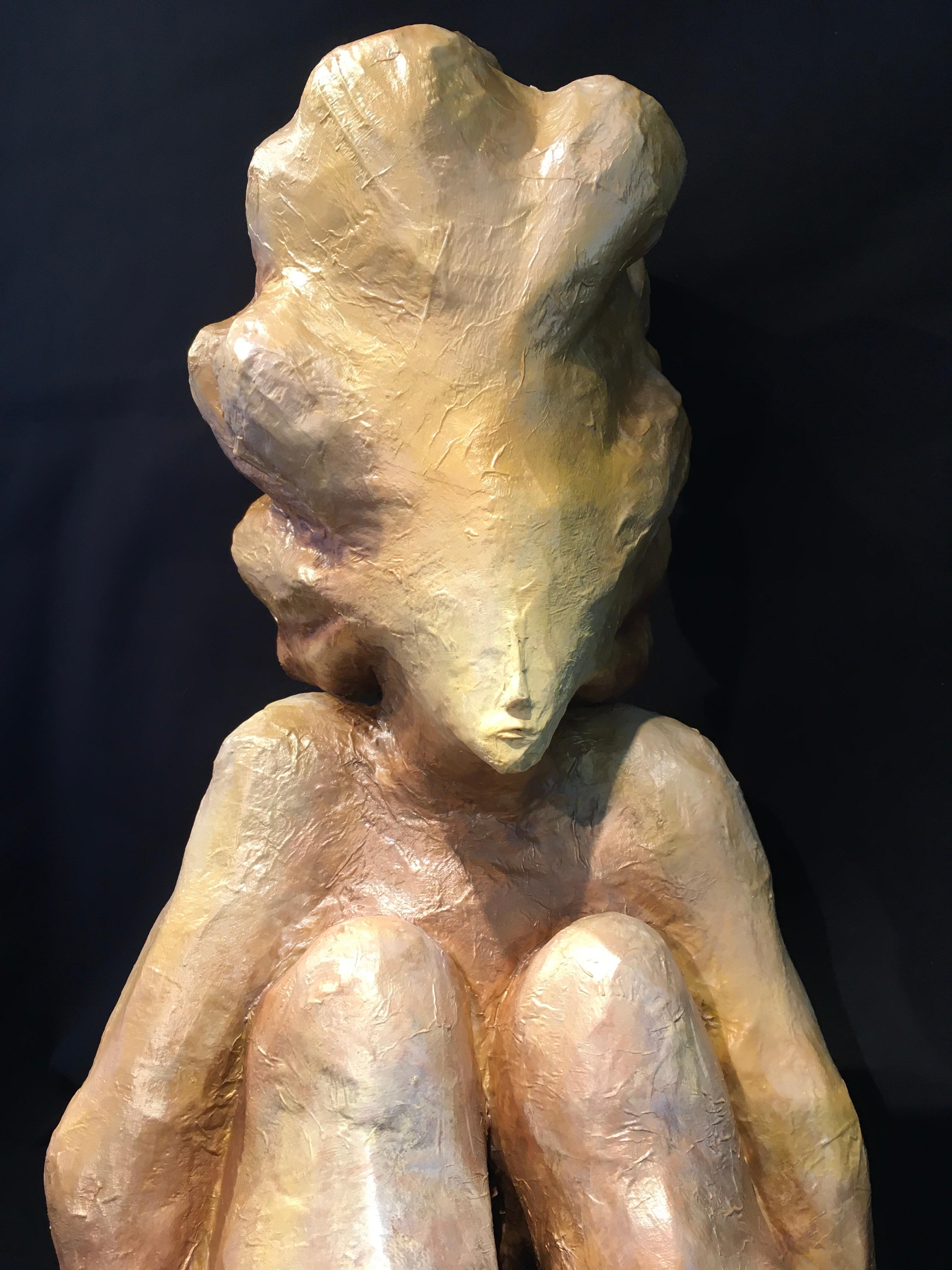'To Contemplate',  by Nathan Lee, Mixed Media Figurative Sculpture, 2023 For Sale 6