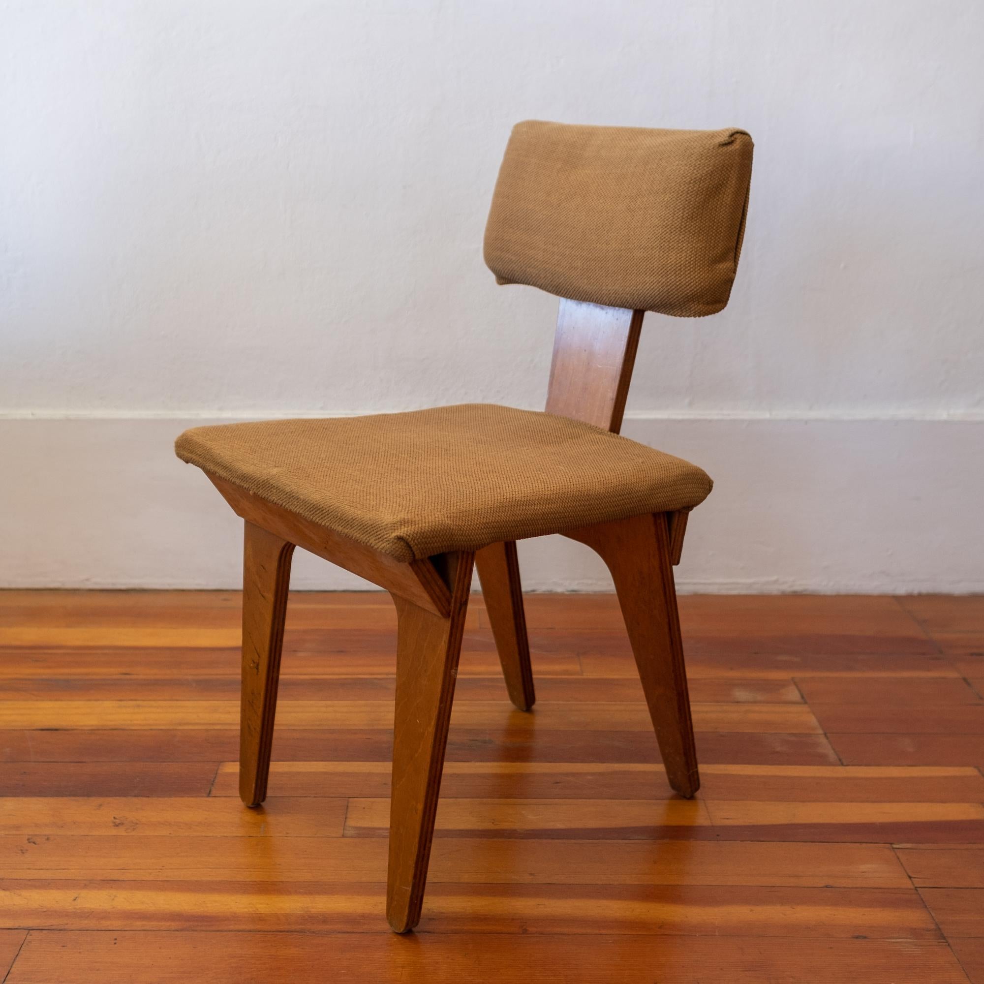 Upholstery Nathan Lerner New Bauhaus Chair, 1940s