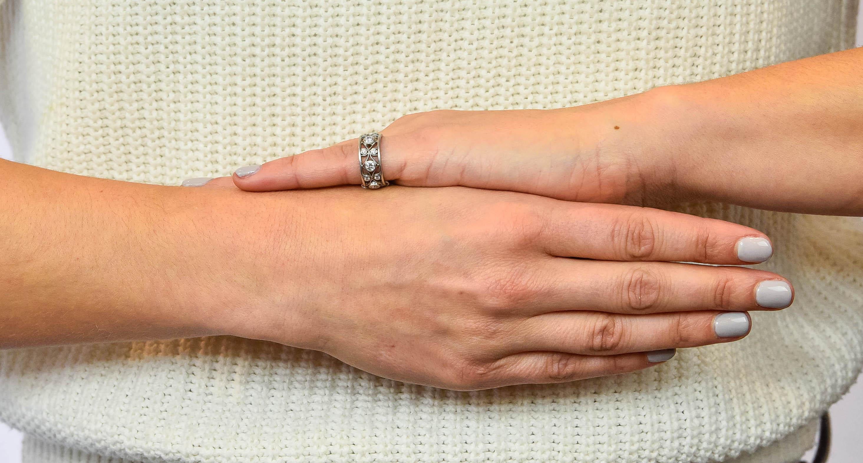 Nathan Levy 1.14 Carat Diamond Platinum Eternity Band Ring 1