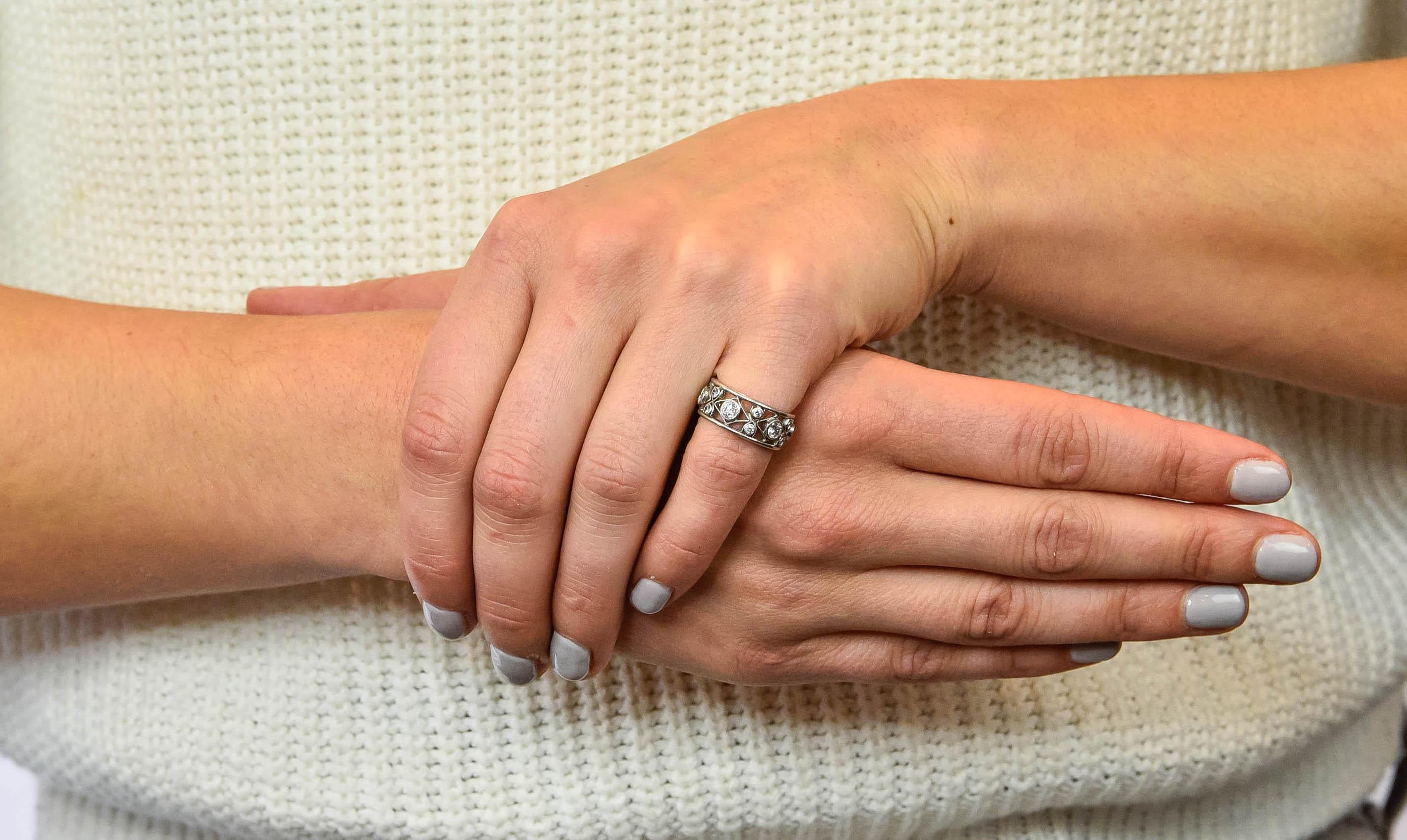 Nathan Levy 1.14 Carat Diamond Platinum Eternity Band Ring 2