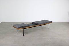 Nathan Lindberg Design Teak und Metall Minimalistische Modulare Bank Mod. NL 18