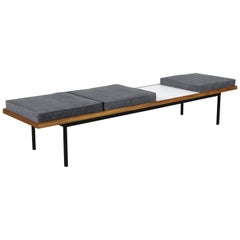 Nathan Lindberg Design Teak and Metal Minimalist Modular Bench Mod. NL 18