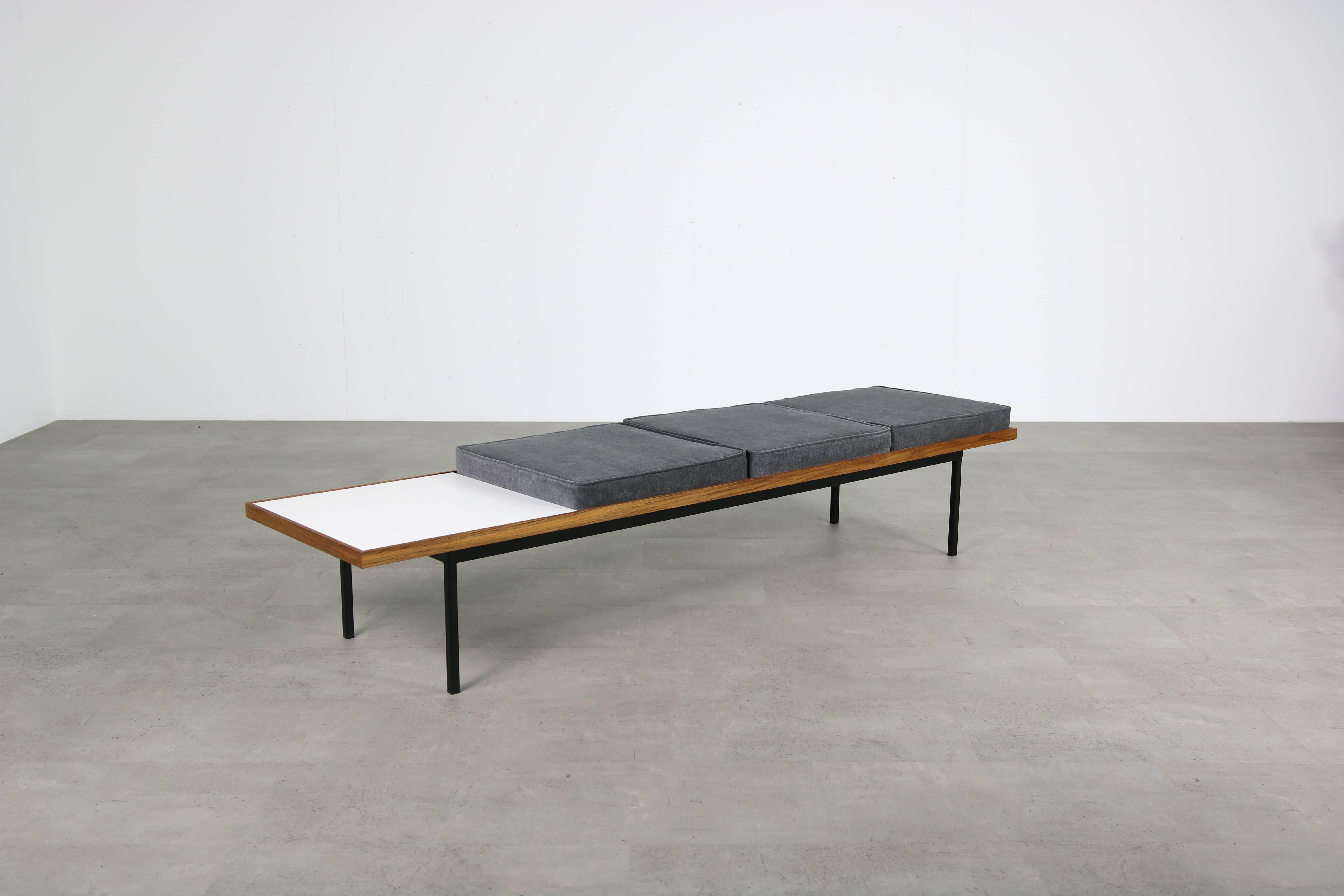 Nathan Lindberg Design Teak and Metal Modernist Modular Bench Mod. NL 18 10