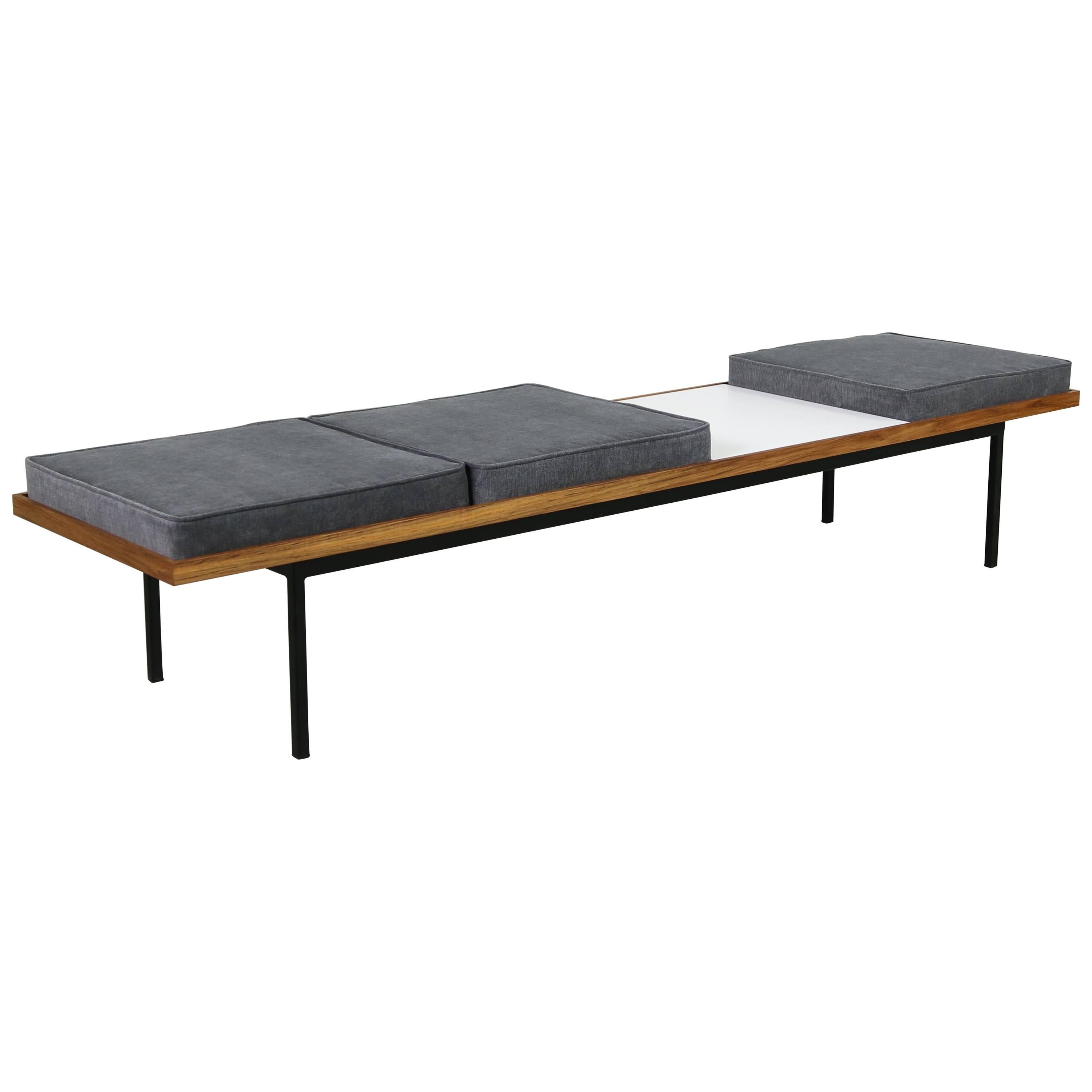 Nathan Lindberg Design Teak and Metal Modernist Modular Bench Mod. NL 18 11