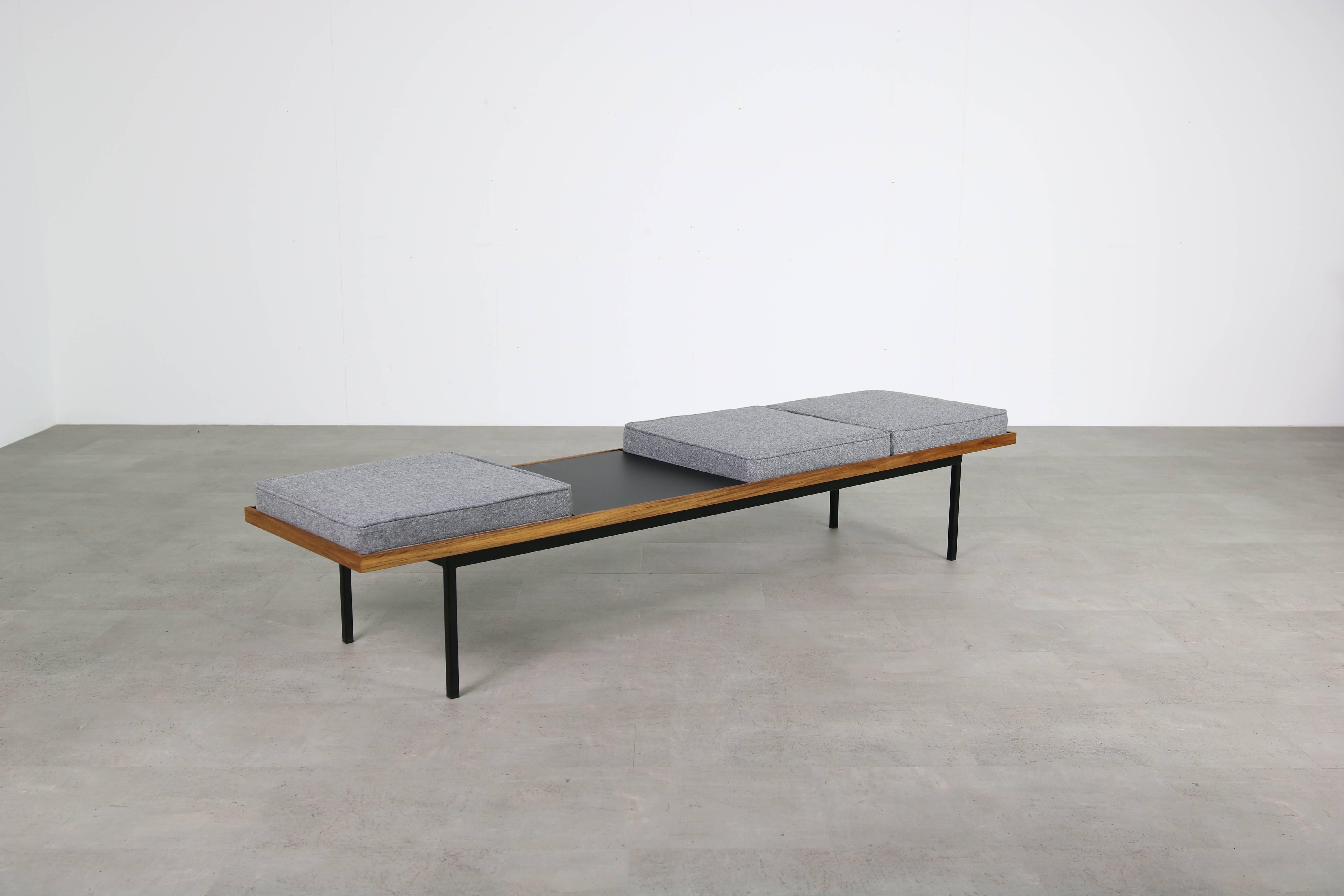 Nathan Lindberg Design Teak and Metal Modernist Modular Bench Mod. NL 18 2