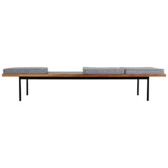 Nathan Lindberg Design Teak und Metall Modernist Modular Bench Mod. NL 18