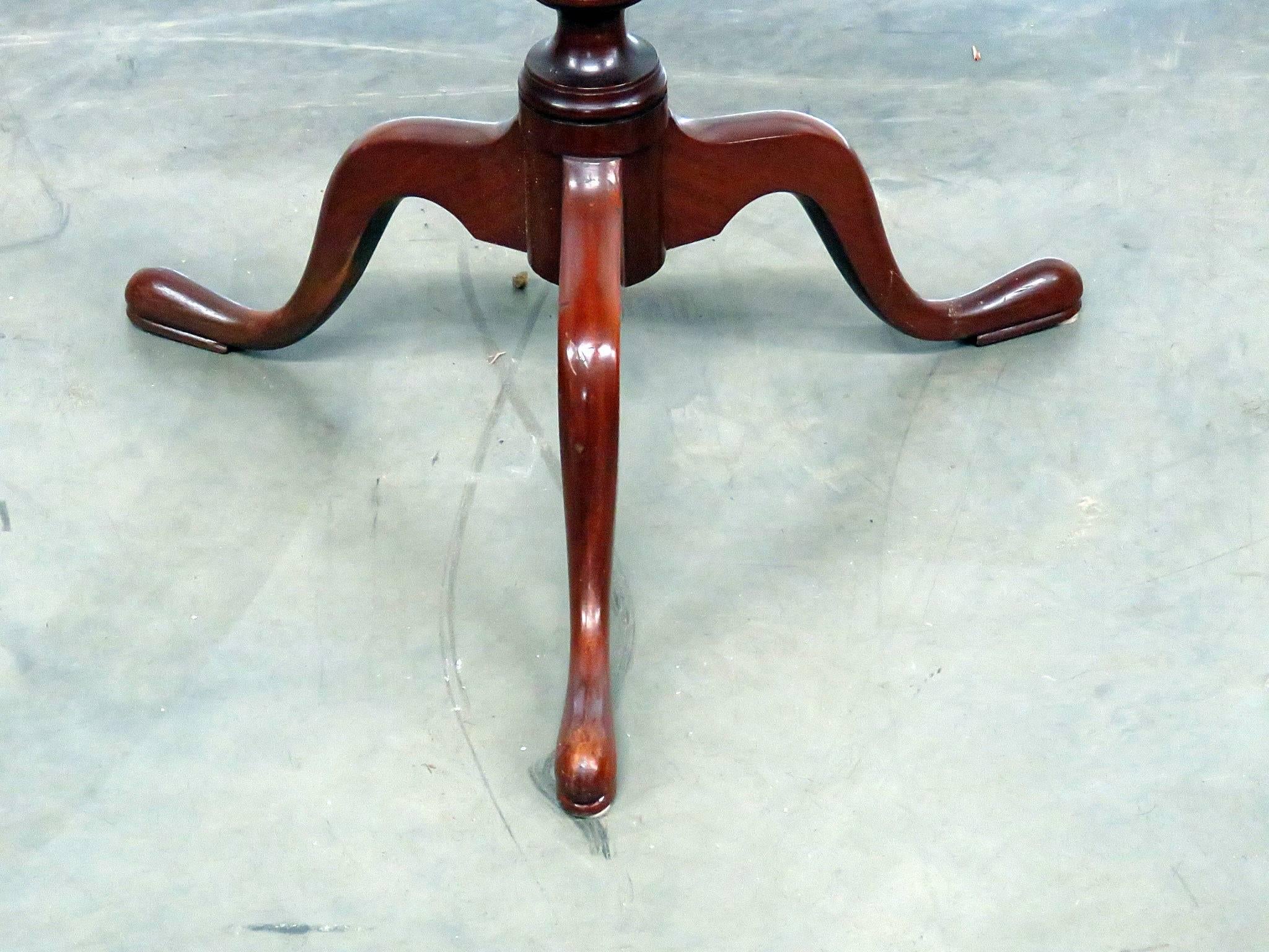 Nathan Margolis Queen Anne style mahogany end table.
