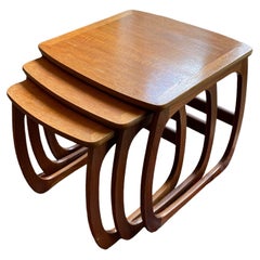Used Nathan Nest of Teak Tables, Mid Century Design