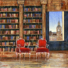 Elegance London - Interior cityscape landscape oil painting contemporary artwork