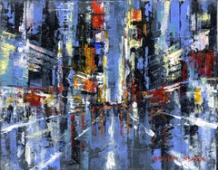 Manhattan 6 - New York abstract cityscape urban oil painting Contemporary art 