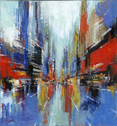 New Amsterdam - Cityscape abstract Landscape oil painting artwork Contemporary 