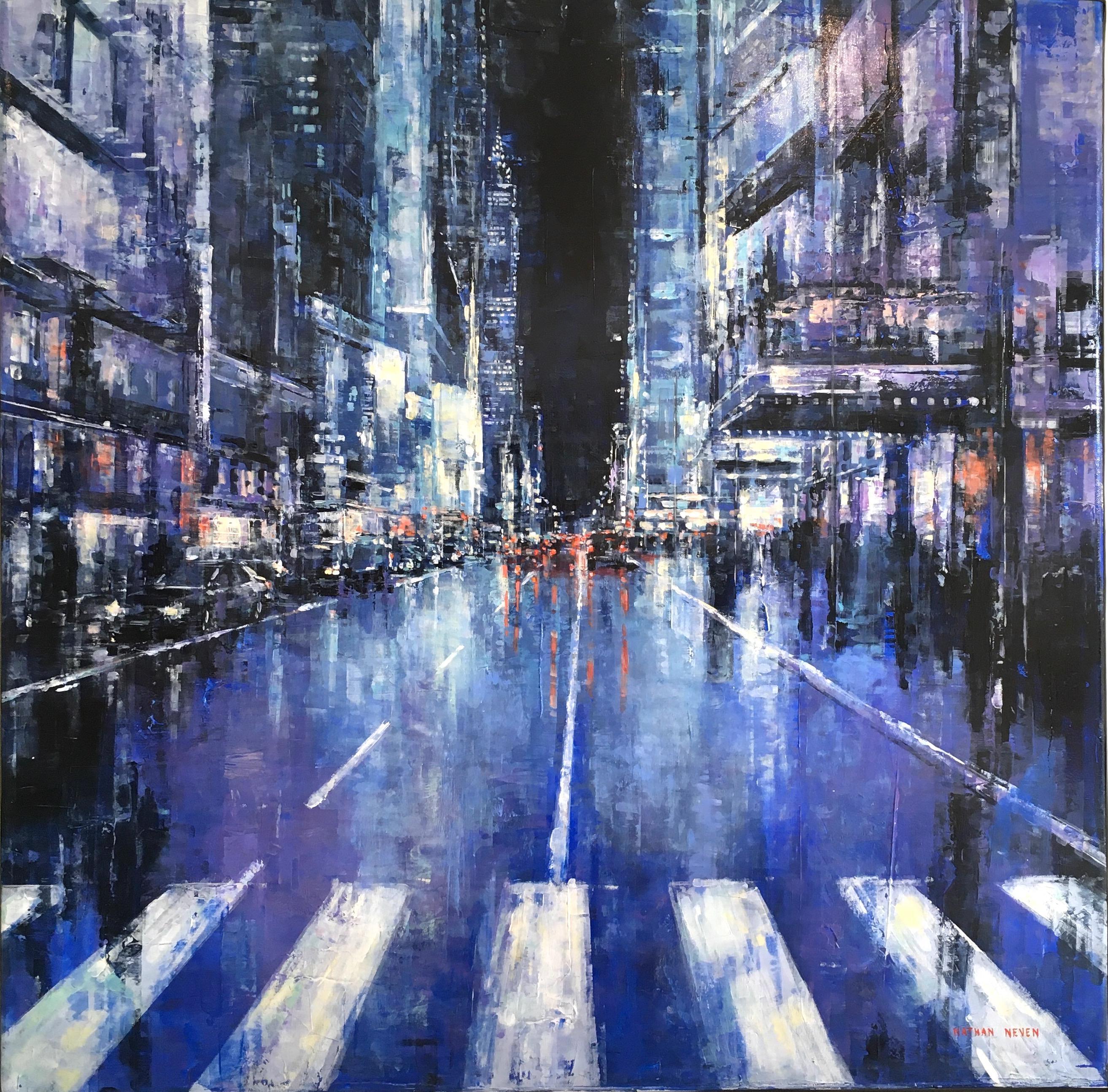 Nathan Neven NYC Nights America Cityscape landscape oil painting