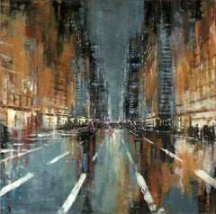 NYC Perspective - New York American cityscape landscape expressionist abstract
