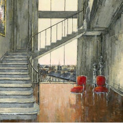 Paris Joy Original Cityscape Inneneinrichtungsgemälde - Zeitgenössische Kunst 21. Jahrhundert