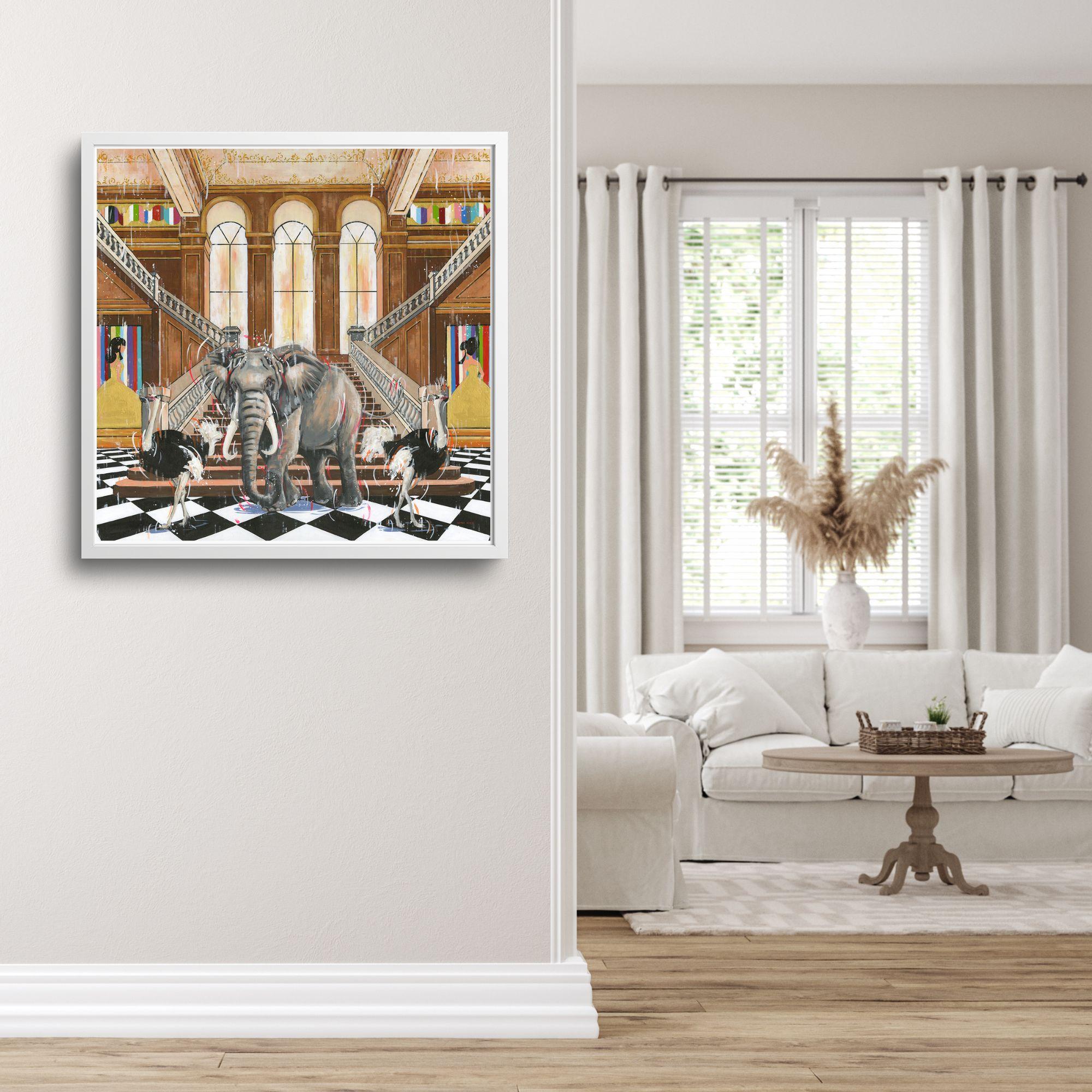 Cette œuvre d'art exceptionnelle est actuellement exposée et disponible à la vente chez Signet Contemporary Art, Chelsea Gallery et en ligne.

Cette peinture originale à l'huile sur toile de Nathan Neven, Royal Blood, mêle harmonieusement la