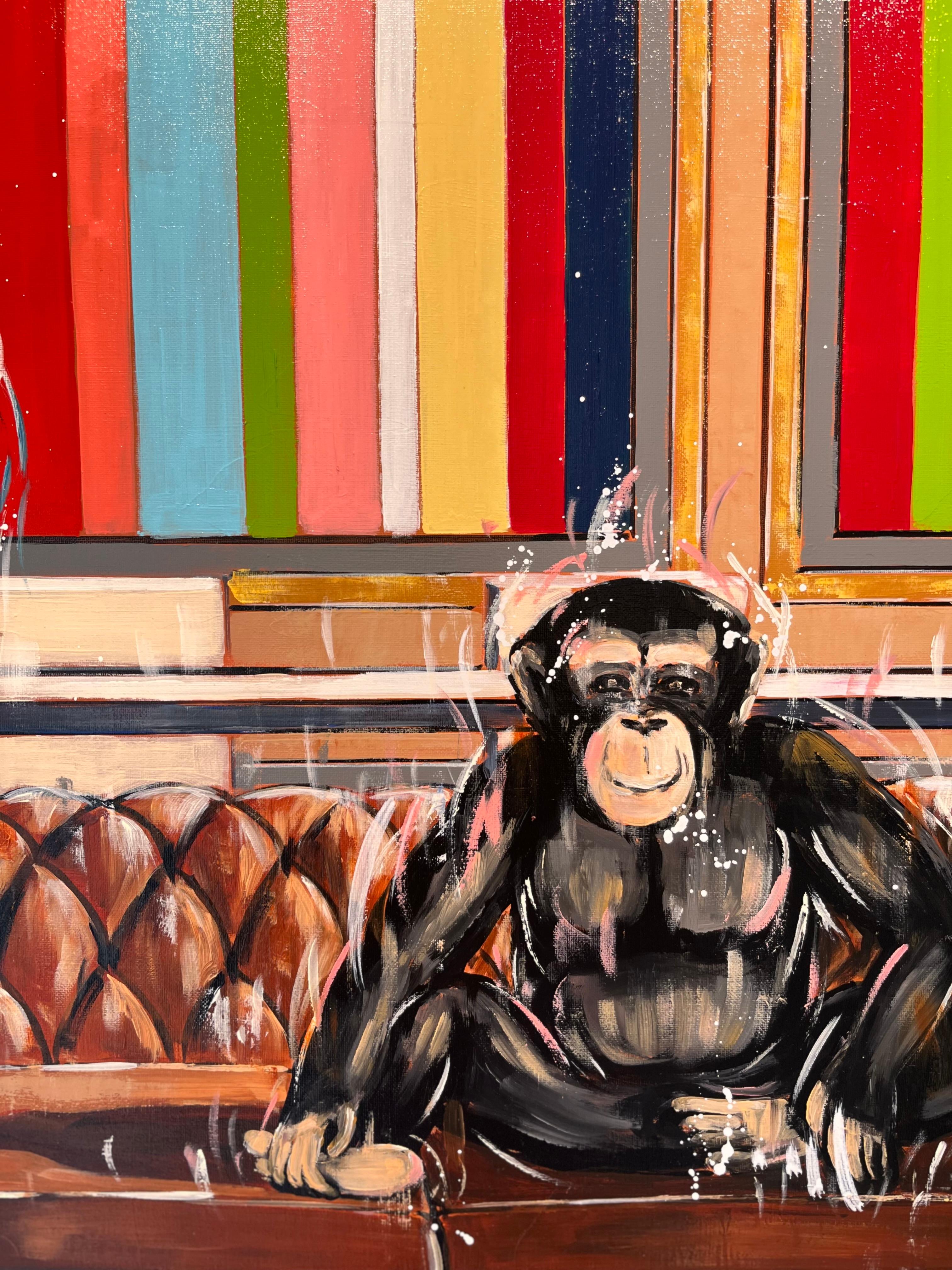 Sapient Business-pittura ad olio originale astratta surreale della fauna selvatica-arte moderna in vendita 2