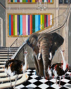 Scala of Heaven-original abstract wildlife interior painting-Contemporary art