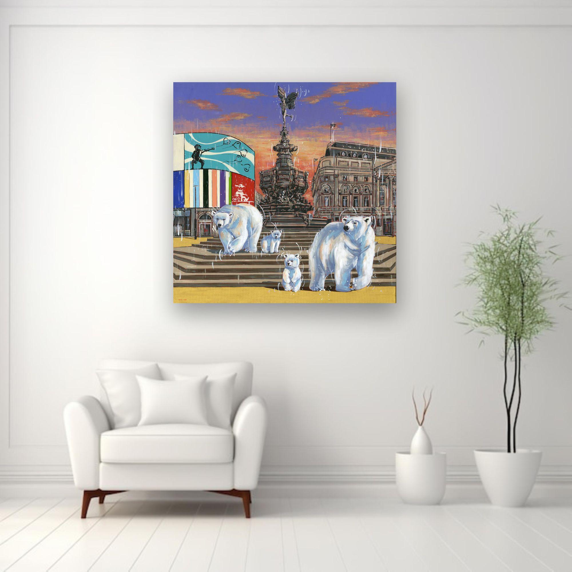 This exceptional artwork is currently on display and available for sale at Signet Contemporary Art Gallery and online.

In “Shaftesbury Fountain,” Nathan Neven reimagines a beloved London landmark with a whimsical twist, blending reality with