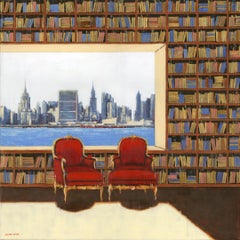 Skyline of NYC - Interior cityscape landscape painting contemporary modern 
