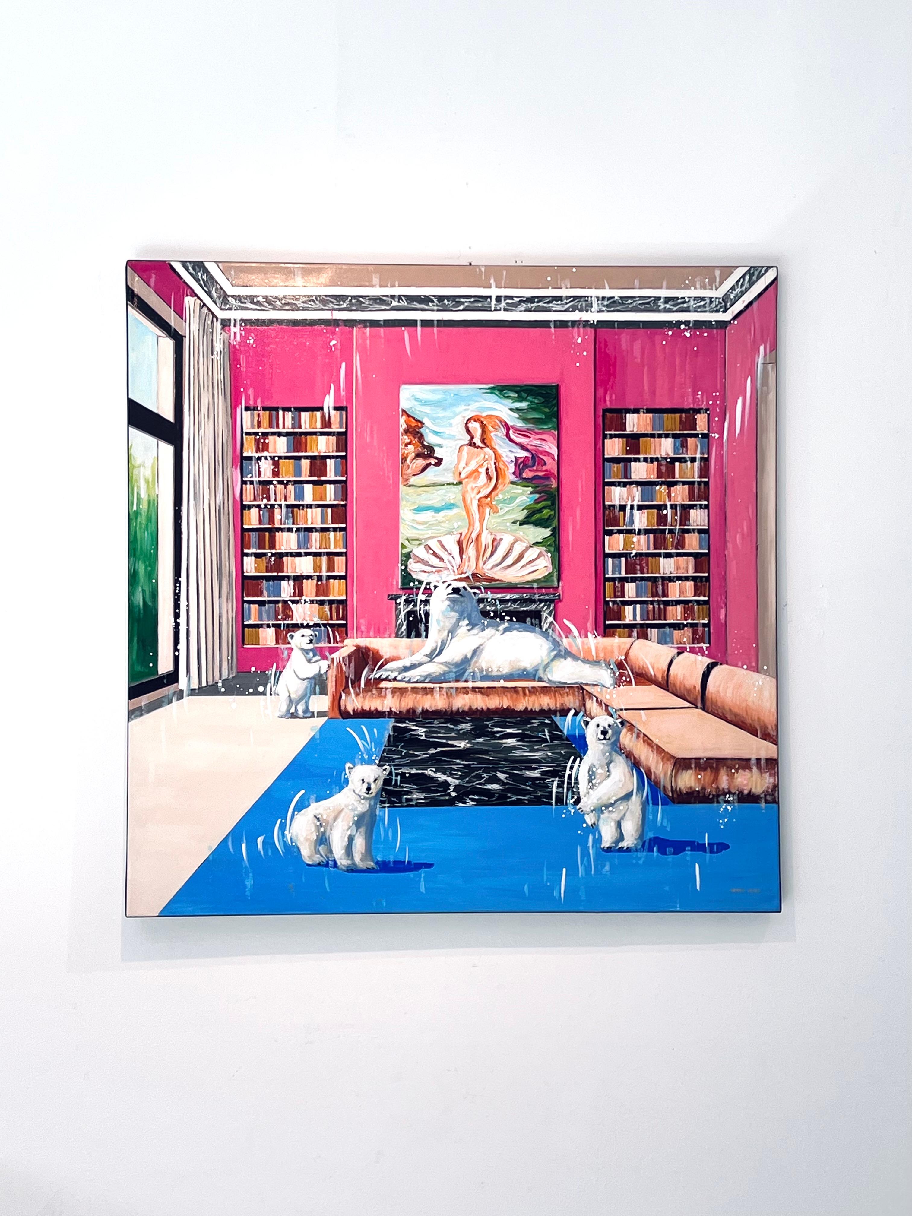 Venus del Norte- pintura al óleo original impresionista de fauna salvaje- arte moderno - Painting de Nathan Neven