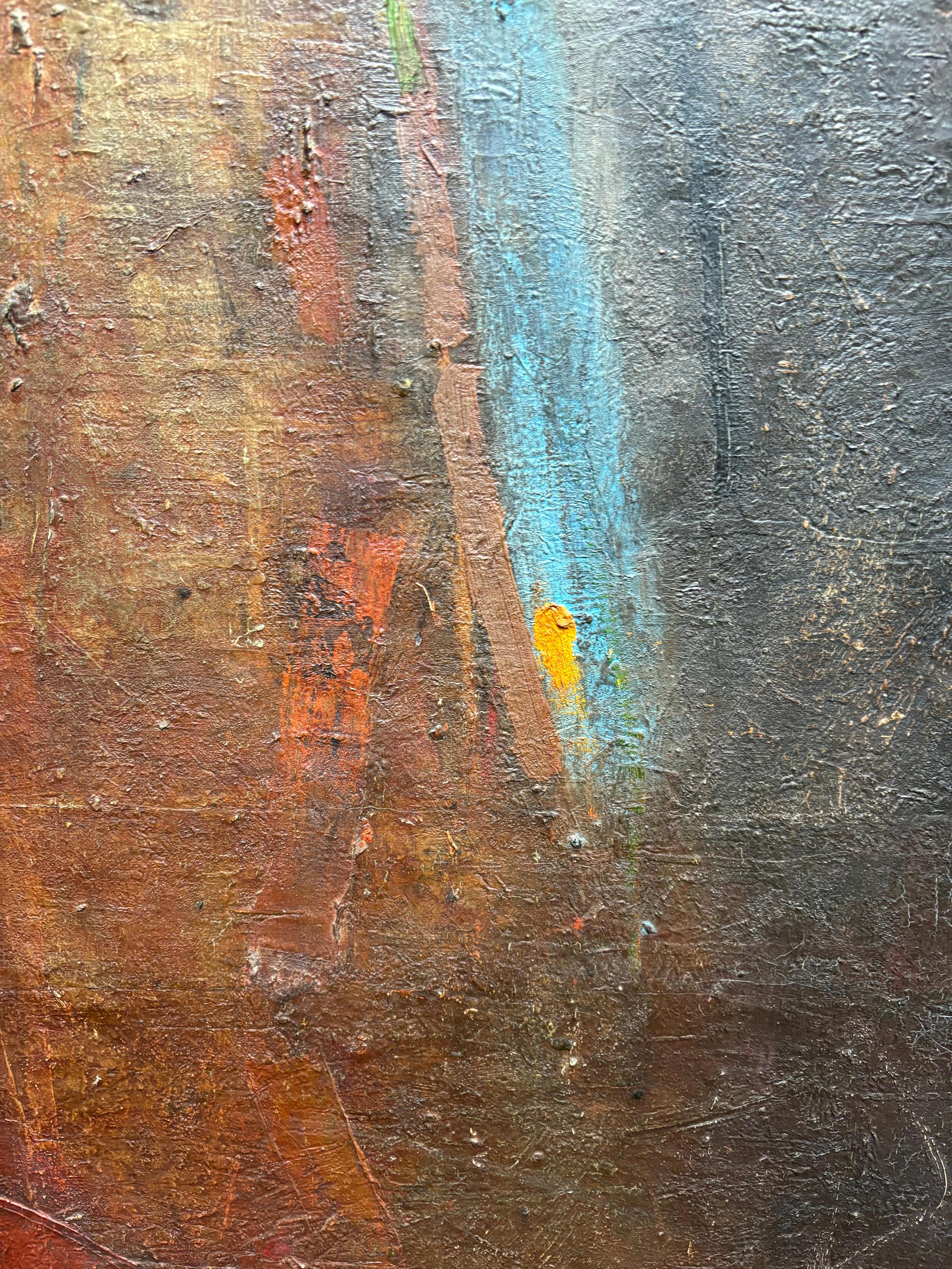 Nathan Oliveira pintura abstracta al óleo  sobre lienzo firmado , fechado mediados del siglo XX en venta