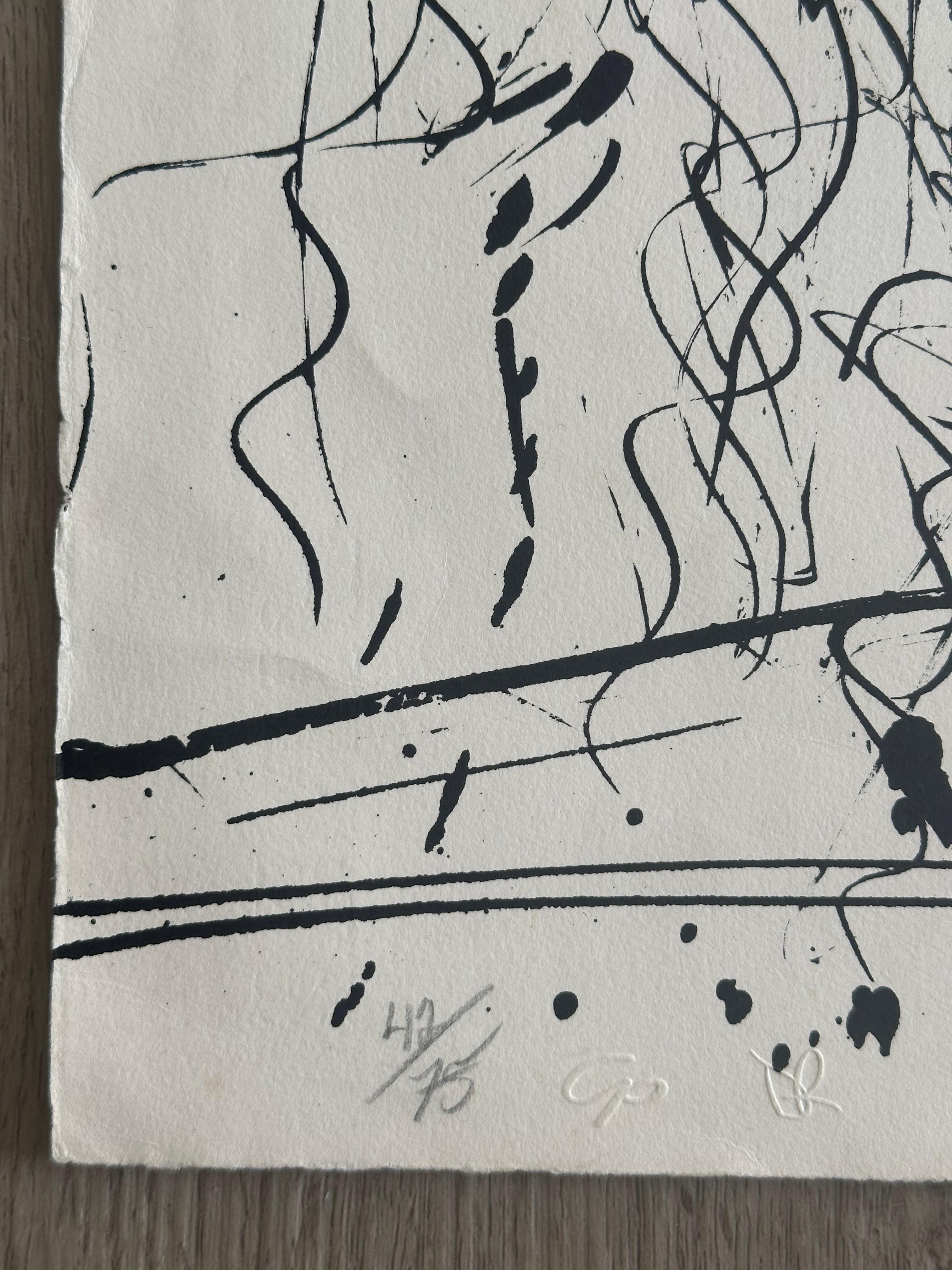 Miramar I (Beige), Abstract Print, von Nathan Oliveira