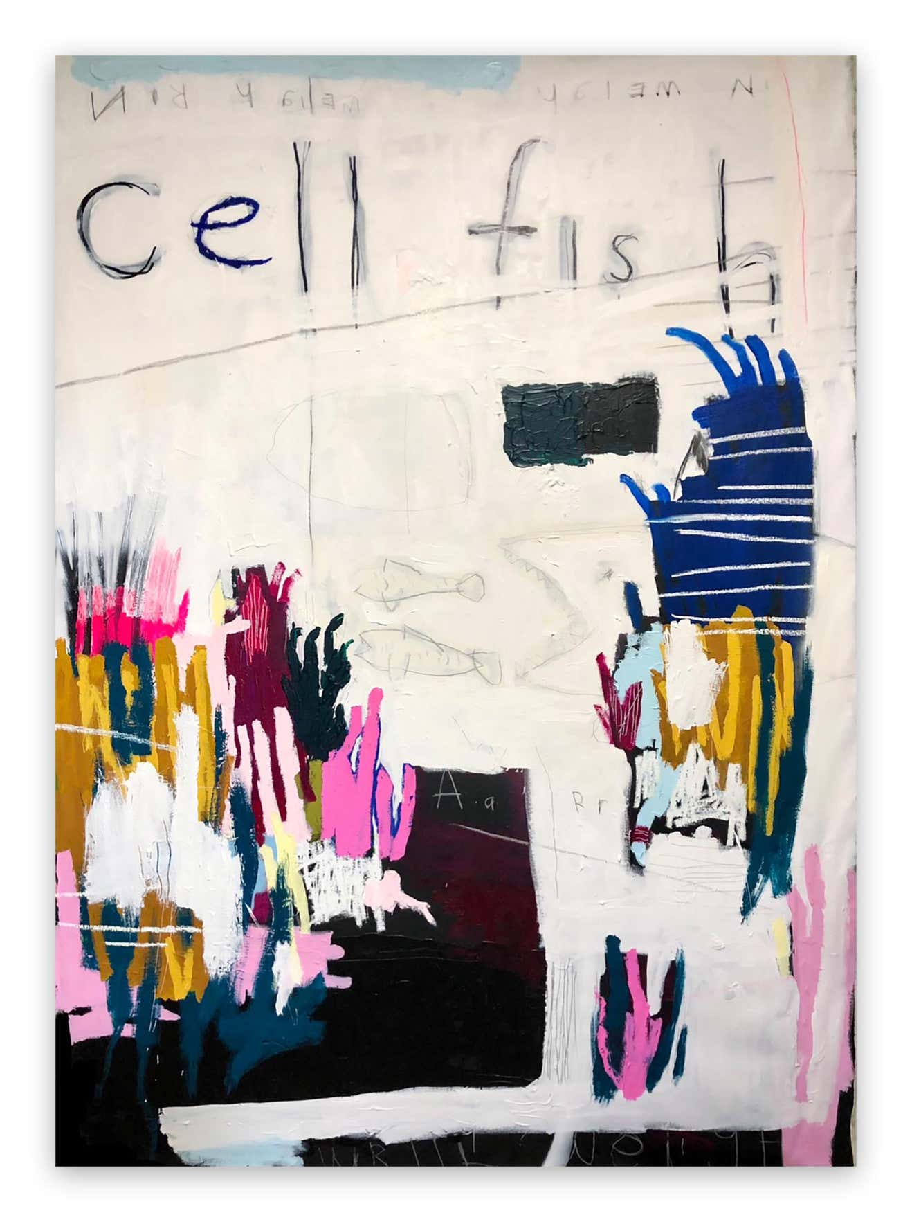 Nathan Paddison - CellFish (Abstract painting) For Sale at 1stDibs